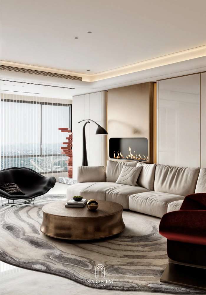 Thiết kế nội thất chung cư phong cách Contemporary Quiet Luxury căn hộ BRG Diamond Residence